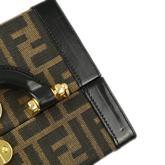 Fendi Brown Black Zucca Makeup Box XX91606 - Picture 9 of 10